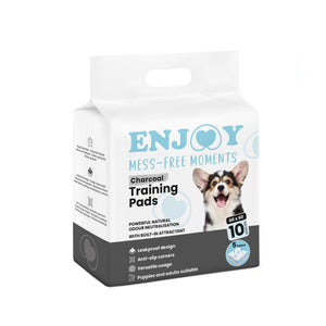 Enjoy Puppy Pads Charcoal - хигиенни подложки за кучета с активен въглен 10 бр