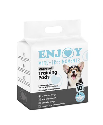 Enjoy Puppy Pads Charcoal - хигиенни подложки за кучета с активен въглен 10 бр