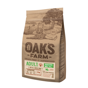 Oaks Farm Adult Poultry All Breed - суха храна с птиче месо за кучета от всички породи