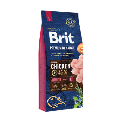 Brit Premium by Nature Junior L - пълноценна храна за кученца от големи породи