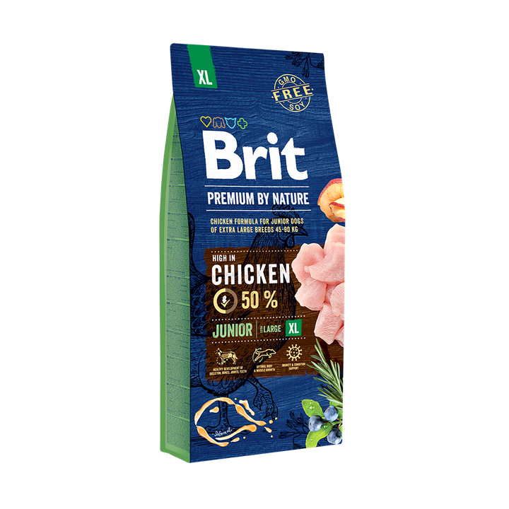 Brit Premium by Nature Junior XL - пълноценна храна за кученца от гигантски породи