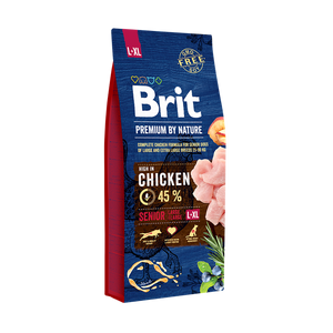 Brit Premium by Nature Senior L+XL - пълноценна храна за кучета големи и гигантски породи над 7 години