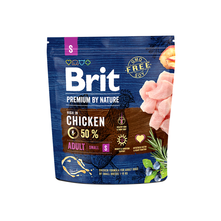 Brit Premium by Nature Adult S - пълноценна храна за кучета от малки породи