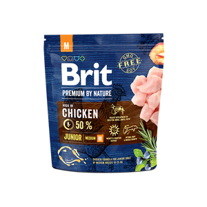 Brit Premium by Nature Junior M - пълноценна храна за кученца от средни породи