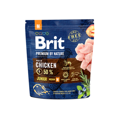 Brit Premium by Nature Junior M - пълноценна храна за кученца от средни породи