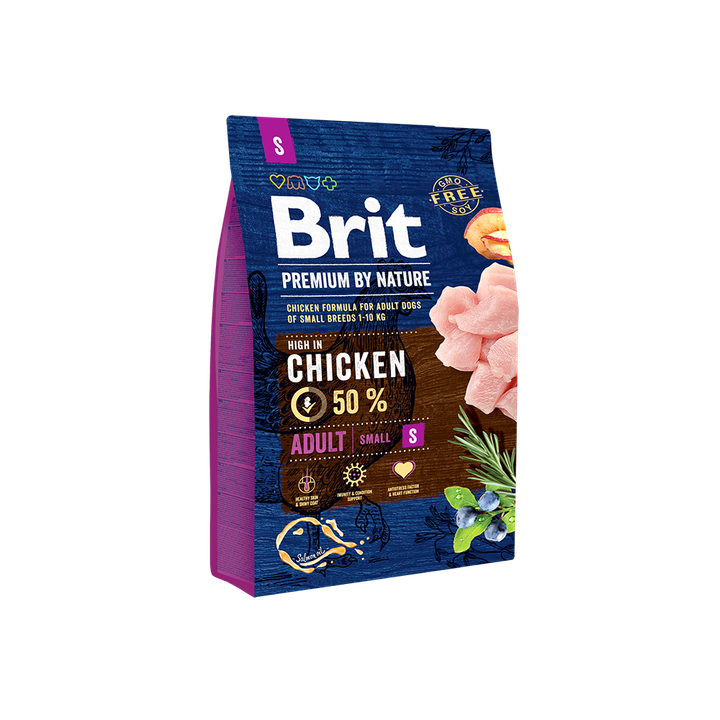 Brit Premium by Nature Adult S - пълноценна храна за кучета от малки породи