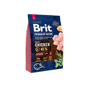 Brit Premium by Nature Junior L - пълноценна храна за кученца от големи породи