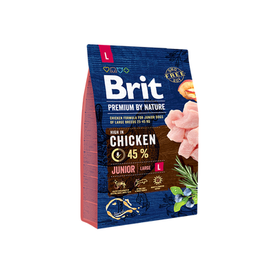 Brit Premium by Nature Junior L - пълноценна храна за кученца от големи породи