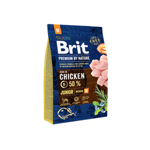 Brit Premium by Nature Junior M - пълноценна храна за кученца от средни породи