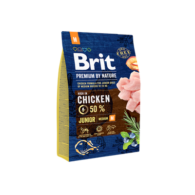 Brit Premium by Nature Junior M - пълноценна храна за кученца от средни породи