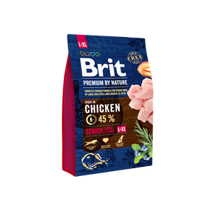Brit Premium by Nature Senior L+XL - пълноценна храна за кучета големи и гигантски породи над 7 години
