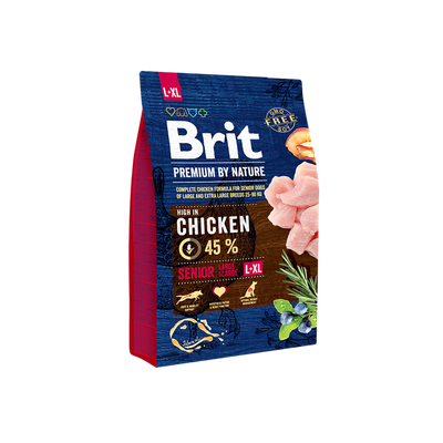 Brit Premium by Nature Senior L+XL - пълноценна храна за кучета големи и гигантски породи над 7 години