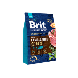 Brit Premium by Nature Sensitive Lamb - пълноценна храна с агнешко месо за кучета от всички проди