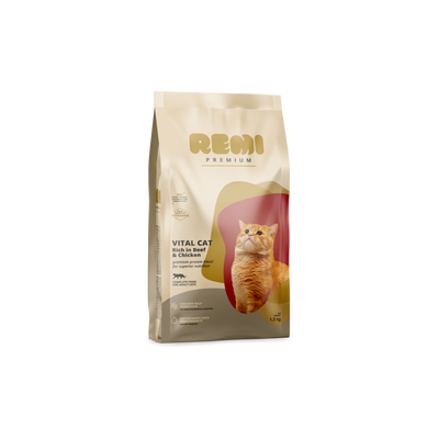 Remi Premium Vital Cat Beef and Chicken - суха храна за котки с пилешко и говеждо месо