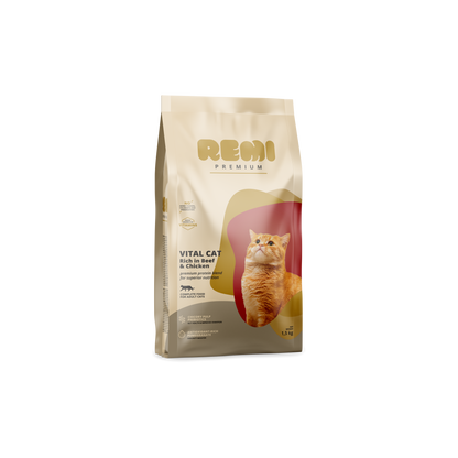 Remi Premium Vital Cat Beef and Chicken - dry cat food with chicken and beef