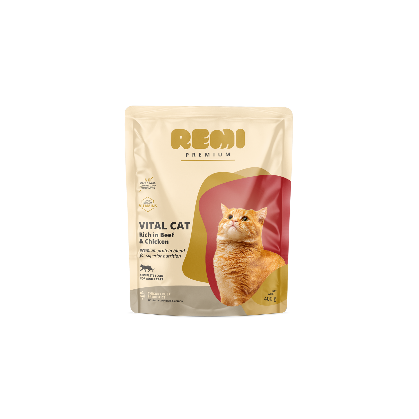 Remi Premium Vital Cat Beef and Chicken - суха храна за котки с пилешко и говеждо месо