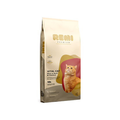 Remi Premium Vital Cat Beef and Chicken - dry cat food with chicken and beef