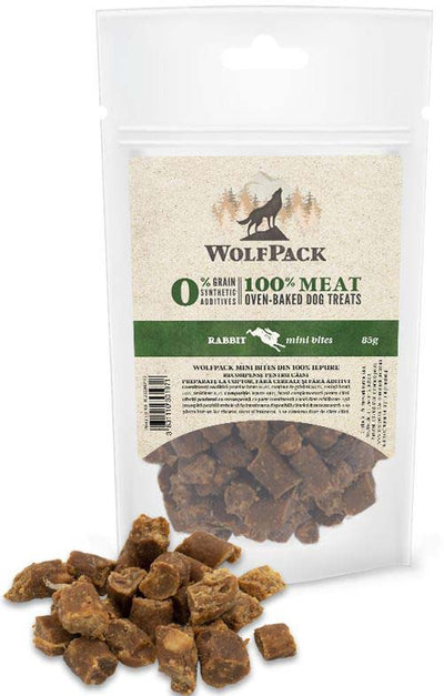 WolfPack Mini Bites Rabbit - хапки със заешко 85 гр