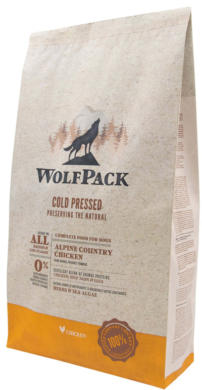 Wolpack CP Chicken - студено пресована храна за кучета с пилешко месо