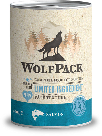 Wolfpack Limited Puppy - пълноценна храна за кученца със сьомга