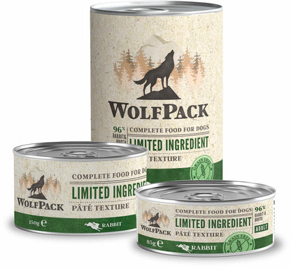 WolfPack Adult Limited Ingredient Rabbit - пълноценна храна със заешко месо 85 гр