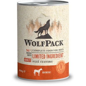 Wolfpack Adult Limited Horse - пълноценна храна с конско месо