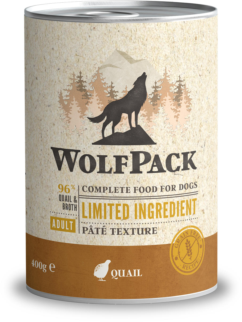 Wolfpack Adult Limited Quail - пълноценна храна с пъдпъдък