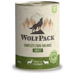 WolfPack Adult Veal and Venison - консерва за кучета с телешко месо и дивеч 800 гр
