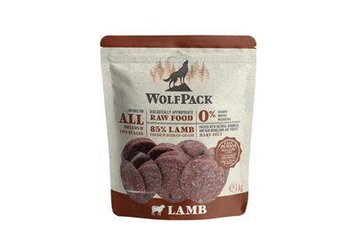WolfPack BARF Medallions Lamb - сурова храна с агнешко месо 1 кг