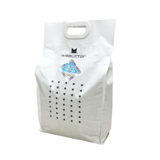 WeeLitter Plus - екологична котешка тоалетна от соя и тапиока с аромат млечен шейк