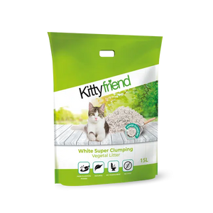 Kittyfriend White Super Clumping Vegetal Litter - натурална котешка тоалетна 5 л