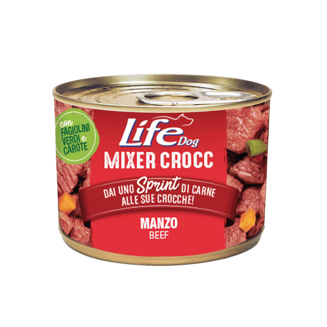 Life Natural Mixer Crocc Beef - допълваща храна за кучета с телешко месо 150 гр
