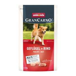 GranCarno Adult Poultry and Beef - храна за кучета с птиче и говеждо месо 4 кг