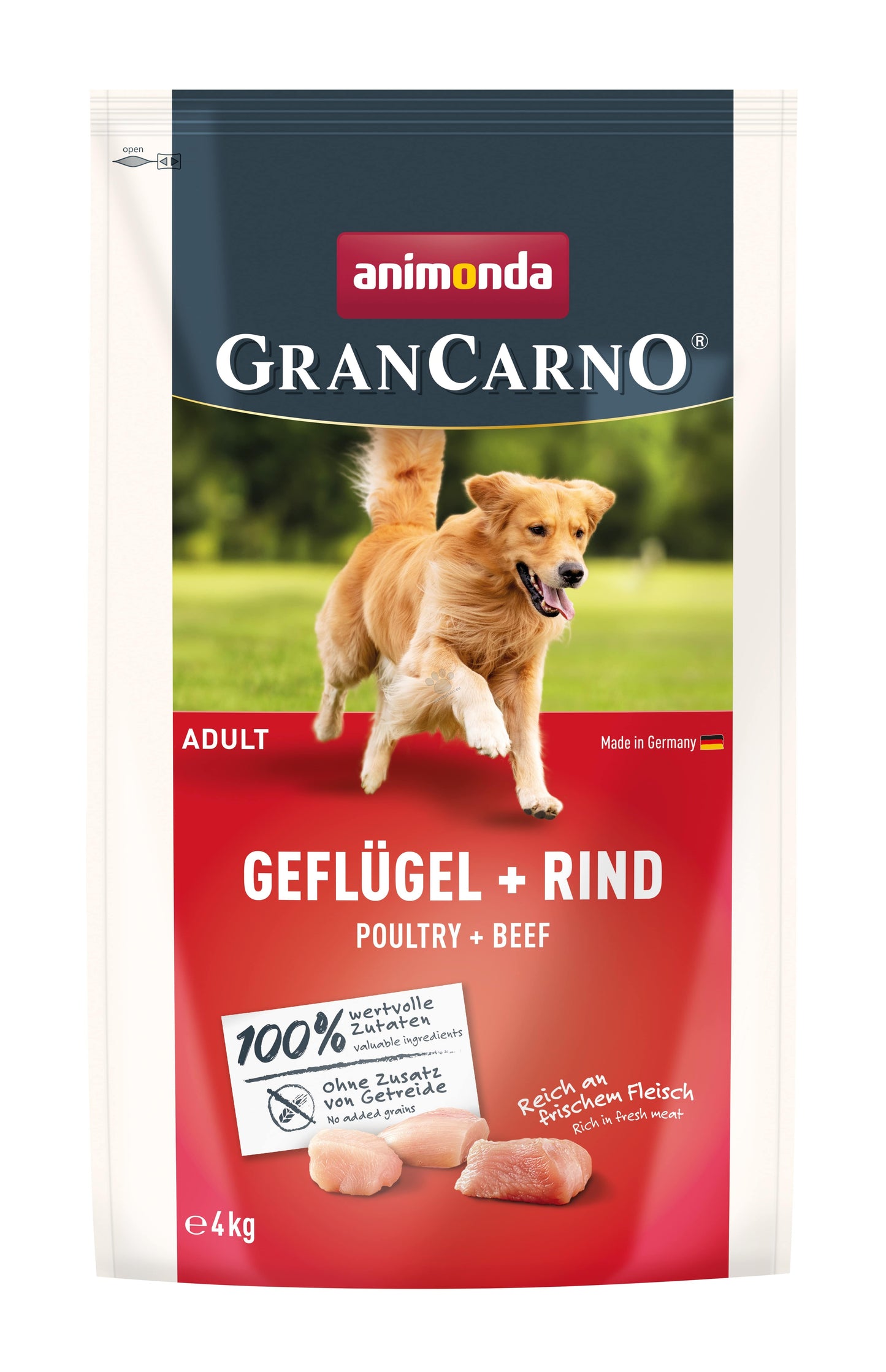 GranCarno Adult Poultry and Beef - храна за кучета с птиче и говеждо месо 4 кг