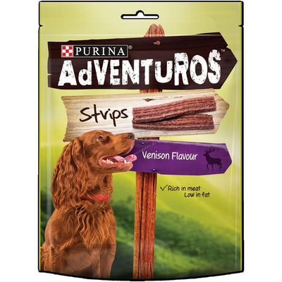 РАЗПРОДАЖБА Adventuros Strips Venison - лакомство с еленско месо 90 грама