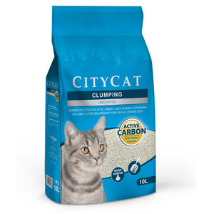 City Cat Clumping Carbon - бентонитова котешка тоалетна с карбон 10 литра