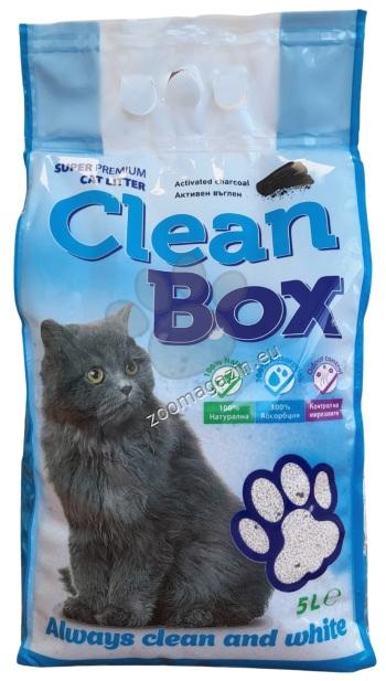 Clean Box Super Premium - постелка за котешка тоалетна с активен въглен 5 л