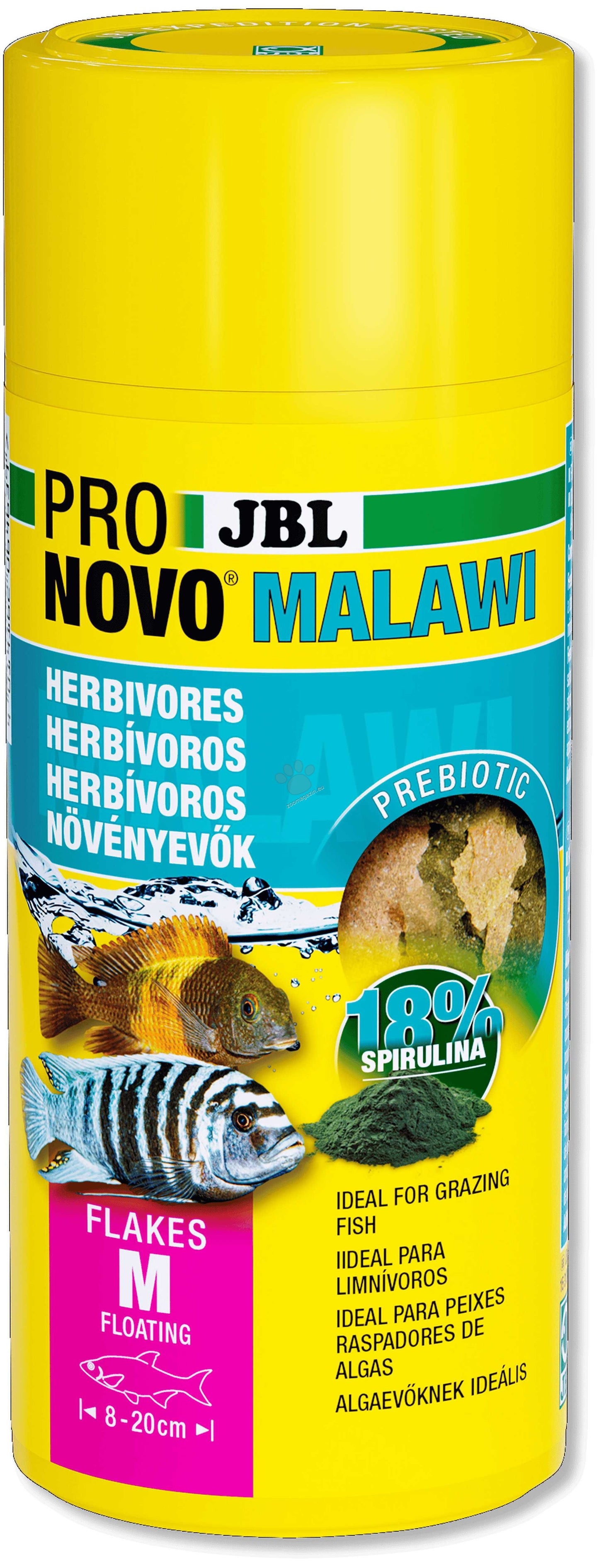 JBL Pronovo Malawi Flakes M - основна храна на люспи за растителноядни цихлиди 250 мл