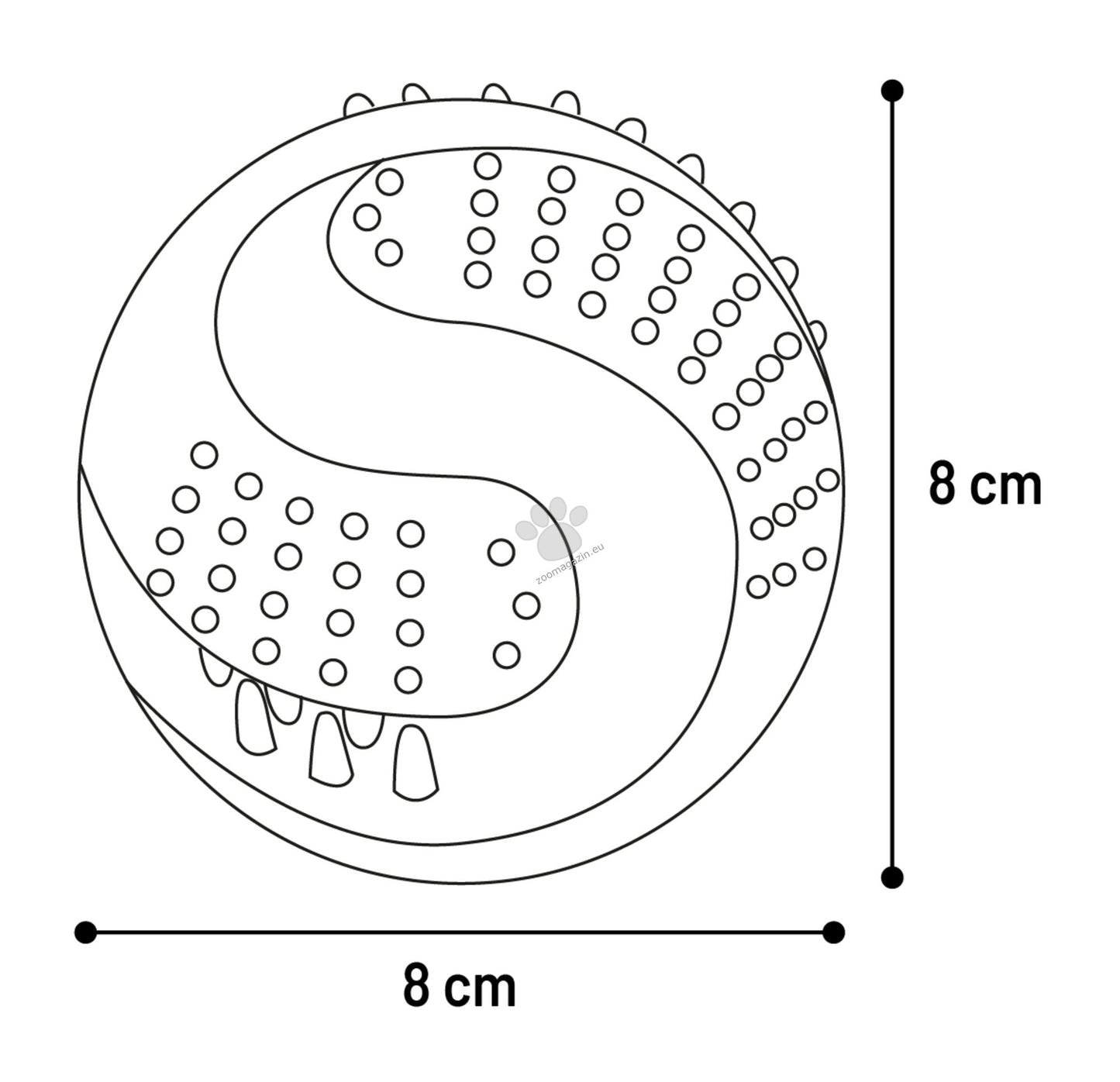 Flamingo Toy Growi Ball - играчка за кучета 8 / 8 / 8 см