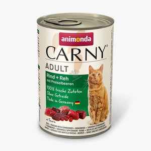 Carny Adult Beef and Venison with Cowberries - консерва за котки с говеждо, еленско и боровинки, стек 6 х 400 гр