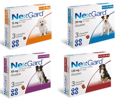NexGard - противопаразитни таблетки за кучета, 3 броя