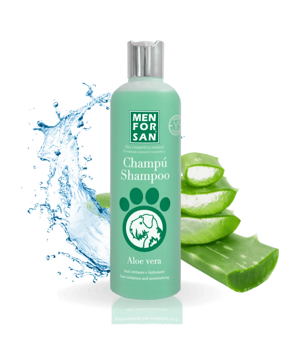 Menforsan Aloe Vera Shampoo - шампоан с алое вера, за кучета с раздразнения, ухапвания от насекоми, повърхностни рани, обриви и екземи 300 мл.