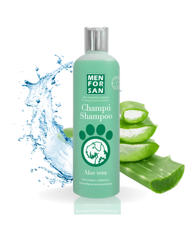 Menforsan Aloe Vera Shampoo - шампоан с алое вера, за кучета с раздразнения, ухапвания от насекоми, повърхностни рани, обриви и екземи 300 мл.
