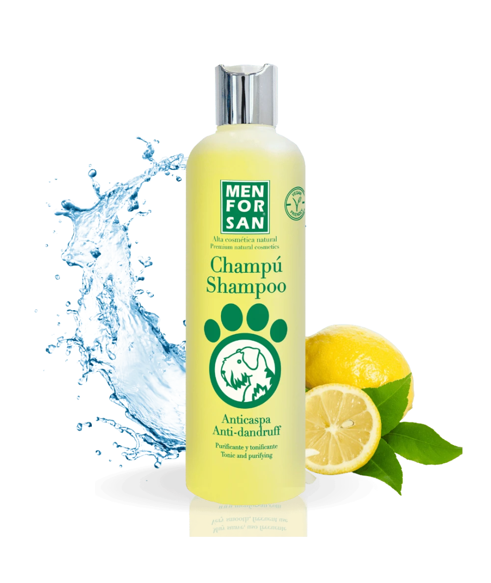 Menforsan Anti-Dandruff Shampoo - шампоан, приготвен с екстракт от лимон, мощна активна съставка срещу пърхот и лющене на кожата 300 мл.