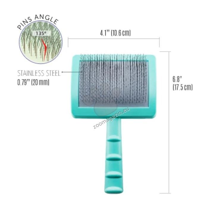 Tauro Pro Line Brush L - пластмасова четка с тънки и меки зъби 17,5 / 10,6 / 6,2 см, зелен