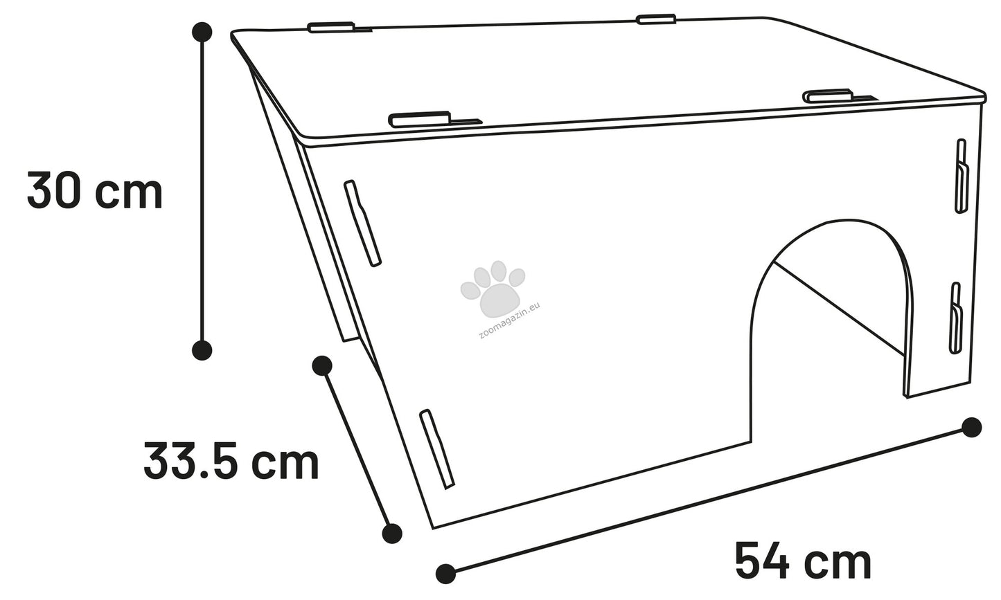 Flamingo House Mick - къщичка за гризачи 54 / 33,5 / 30 см
