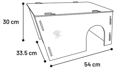 Flamingo House Mick - къщичка за гризачи 54 / 33,5 / 30 см