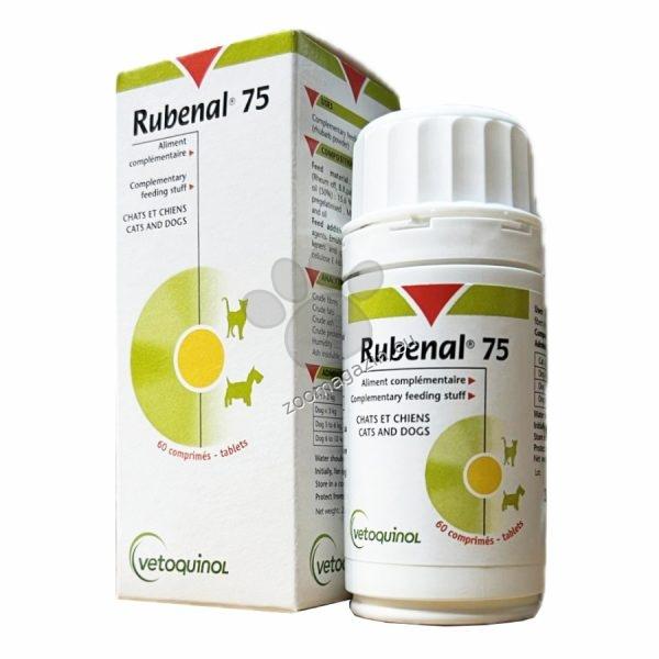 Vetoquinol Rubenal - хранителна добавка за кучета с хронична бъбречна недостатъчност 75 мг / 60 таблетки