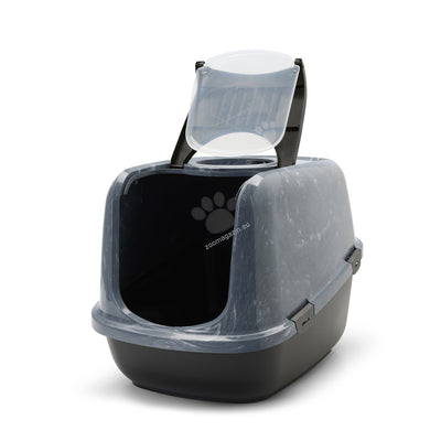 Savic Nestor Jumbo Marble - закрита котешка тоалетна 66,5 / 48,5 / 46,5 см, черен