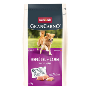 GranCarno Adult Poultry and Lamb - храна за кучета с птиче и агнешко месо 1 кг